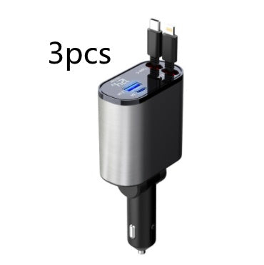 Metal Car Charger 100W Super Fast Charging Car  USB And TYPE-C Adapter